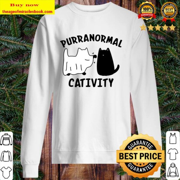 Purranormal Cativity Funny Halloween Cat Parody Men Women Sweater