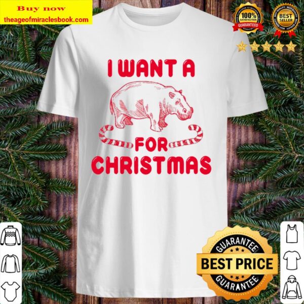 Quarantine Christmas Hippo Hippopotamus Retro Christmas Gift Shirt