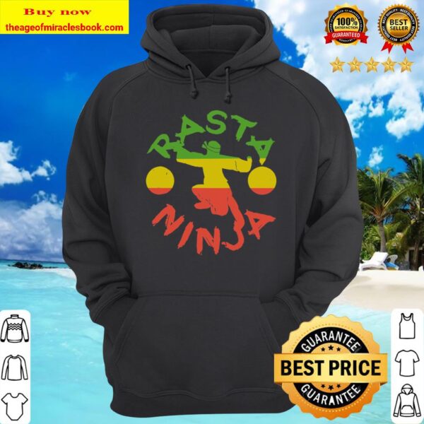 Rasta Ninja Ankh One Love One Heart Rastafari Peace Hoodie