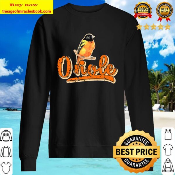 Retro Vintage Style Oriole Bird Sweater