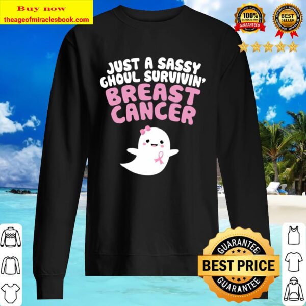 Sassy Ghoul Surviving Breast Cancer Halloween Cute Ghost Sweater