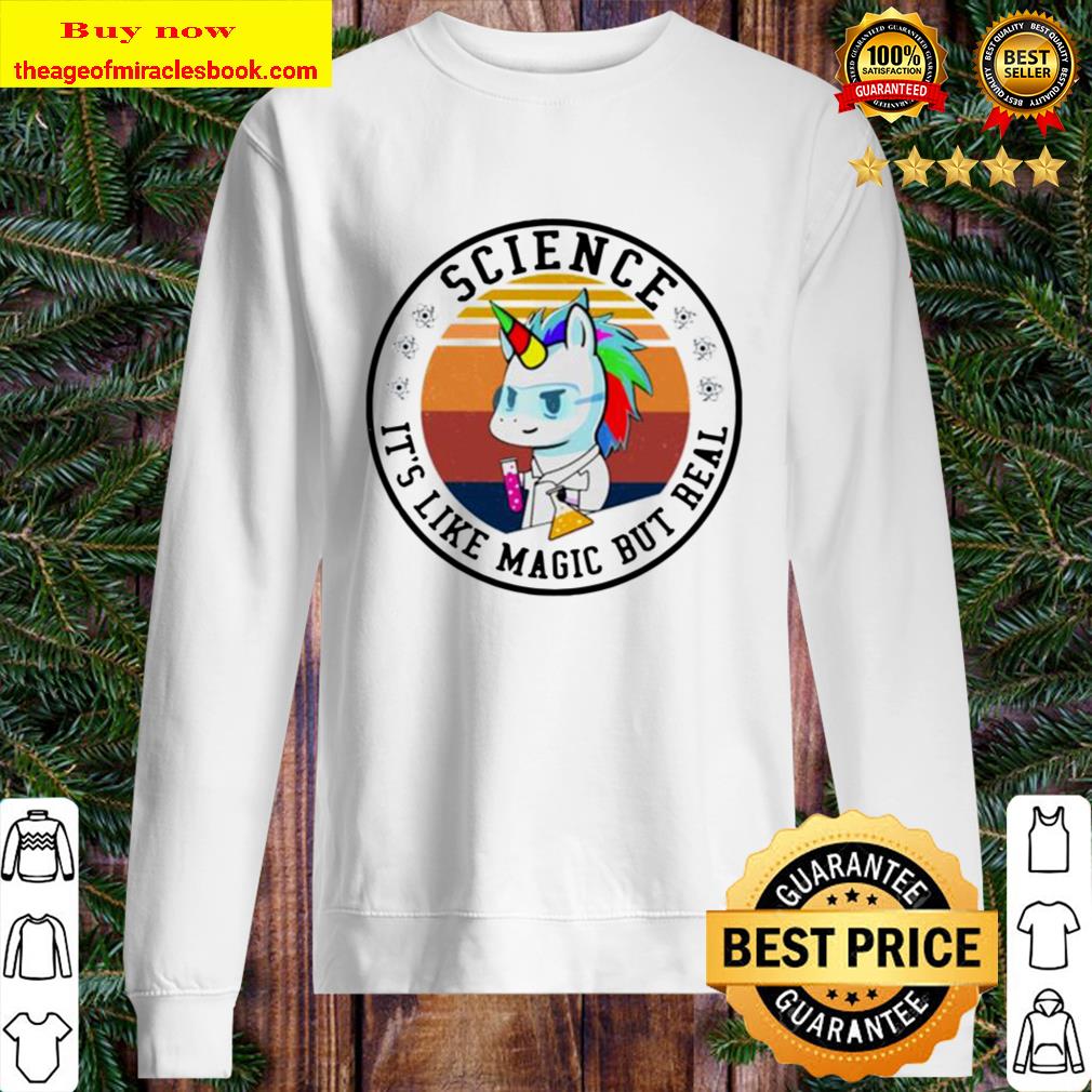 Science it’s like magic but real Unicorn vintage Sweater