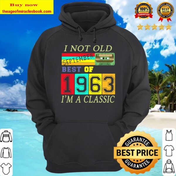 September 1963 57Th Birthday Gifts Cassette Tape Vintage Hoodie