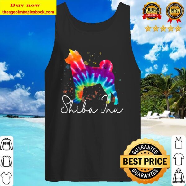Shiba Inu Tie Dye Rainbow Dog Lover Gift Tank Top