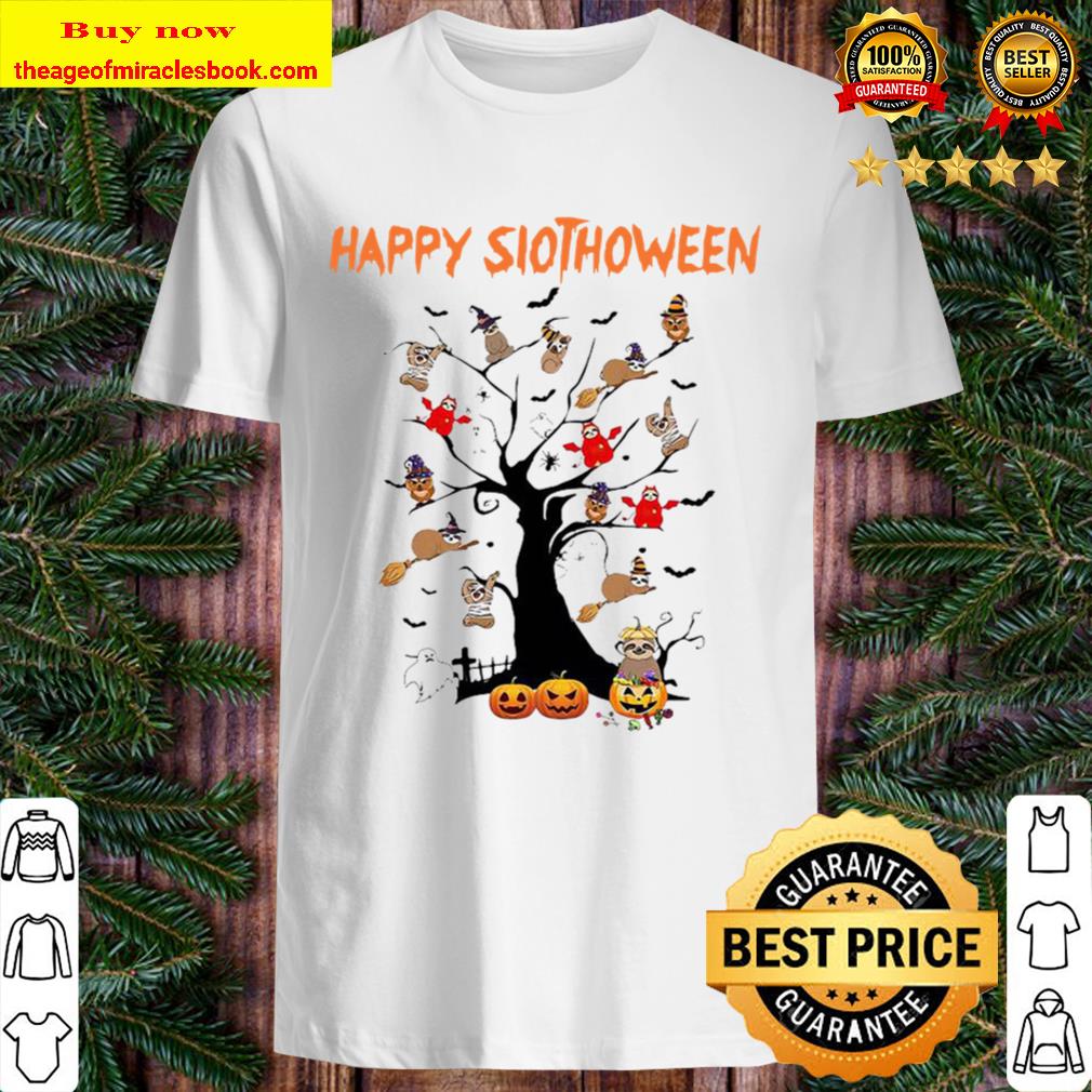 Sloths tree Happy Slothhoween Halloween shirt