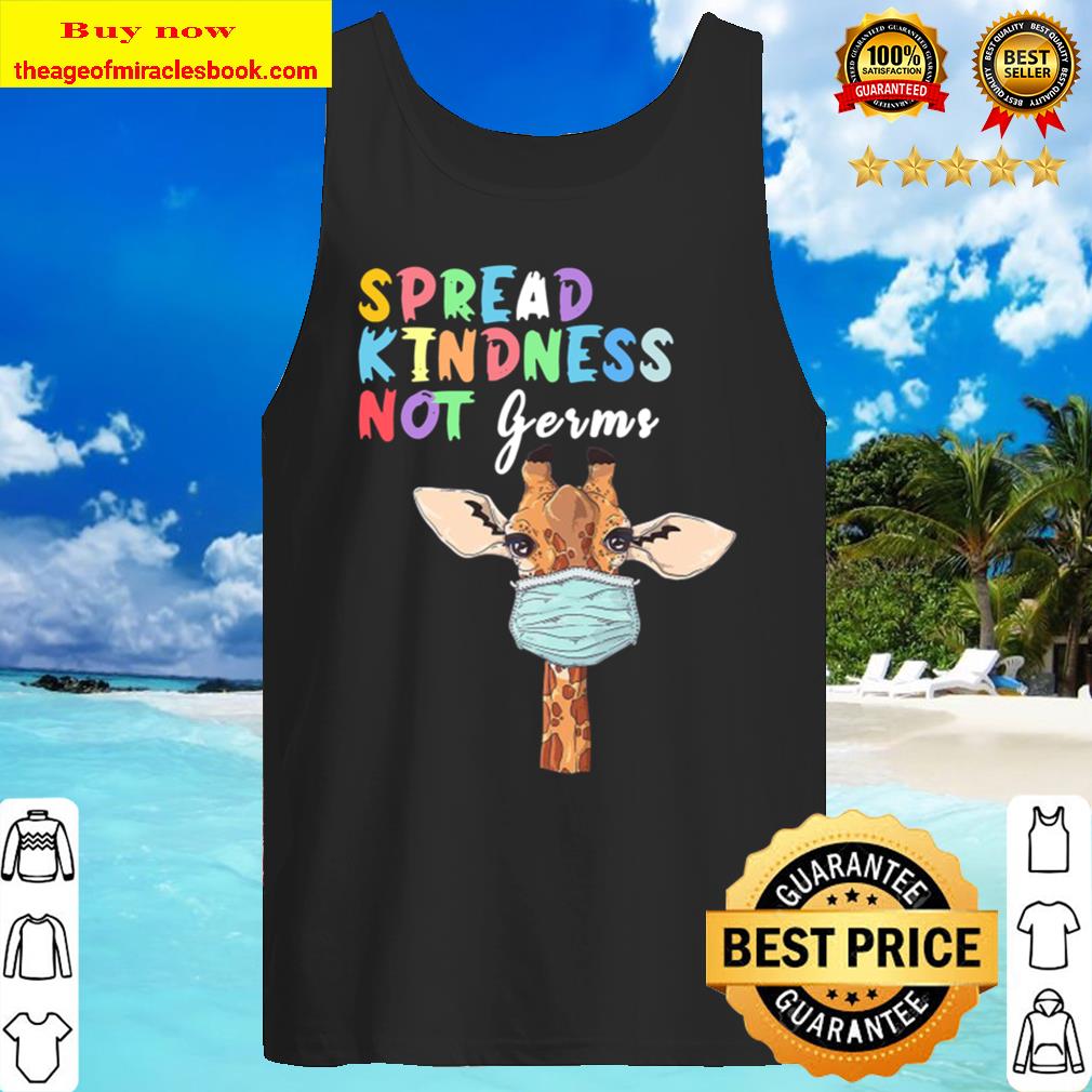 Spread Kindness Not Germs Funny Cute Giraffe Lover Animal Tank Top