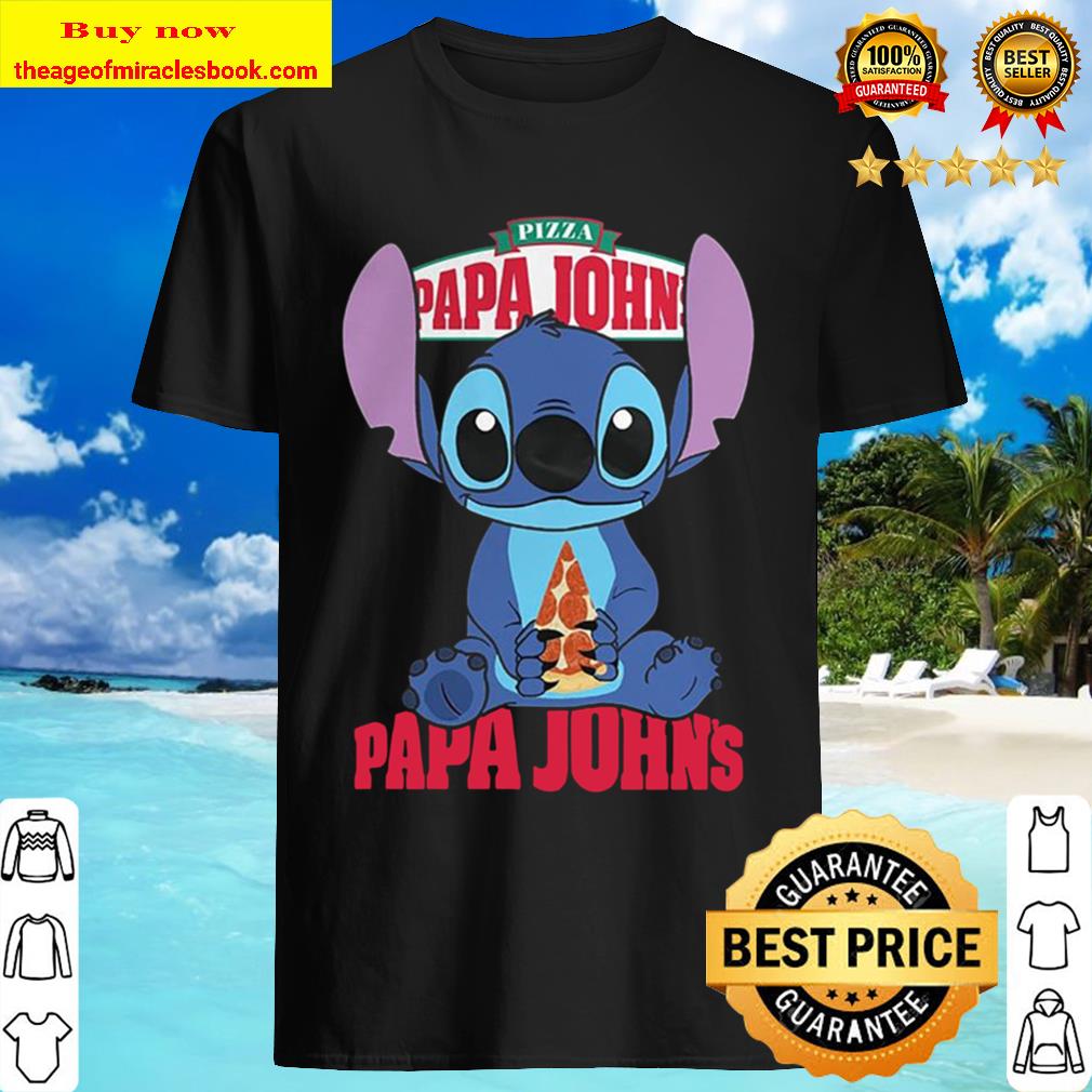 Stitch Hug Pizza papa John Shirt