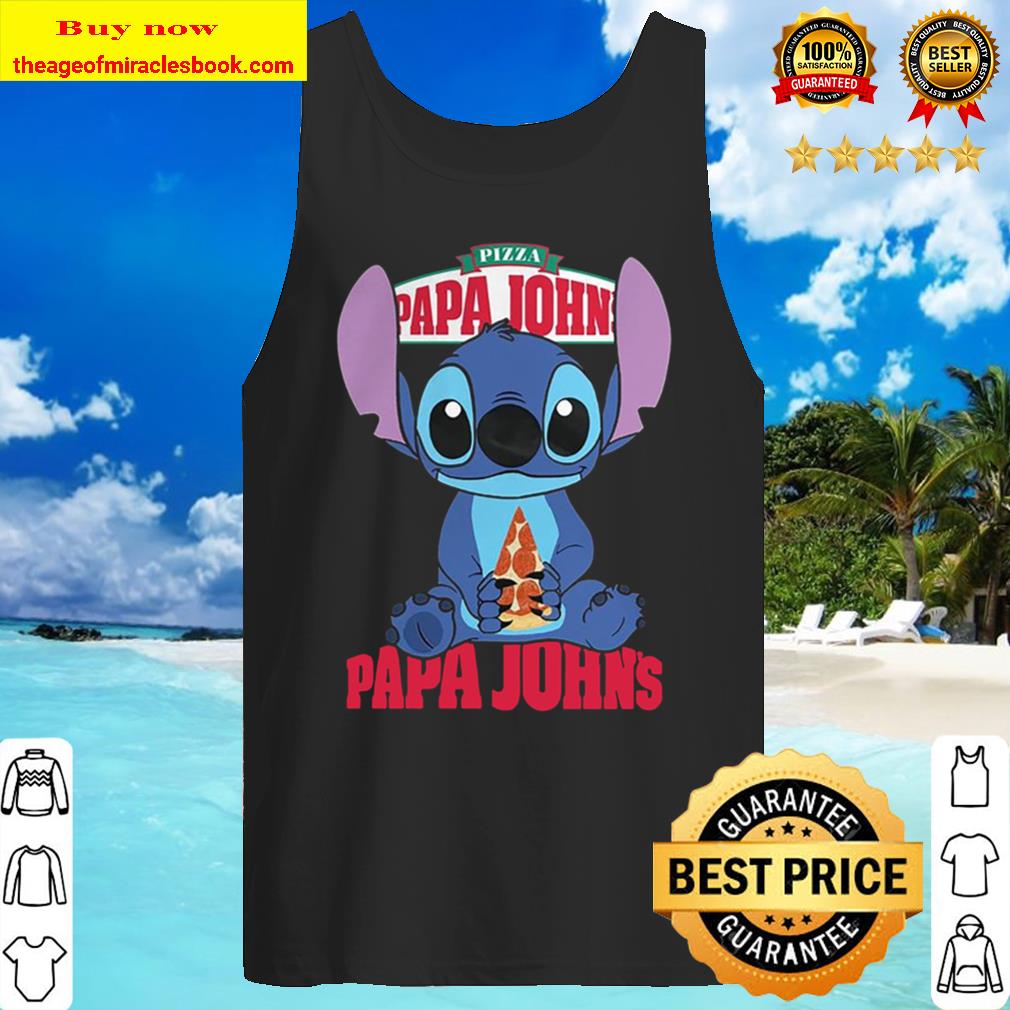 Stitch Hug Pizza papa John Tank Top