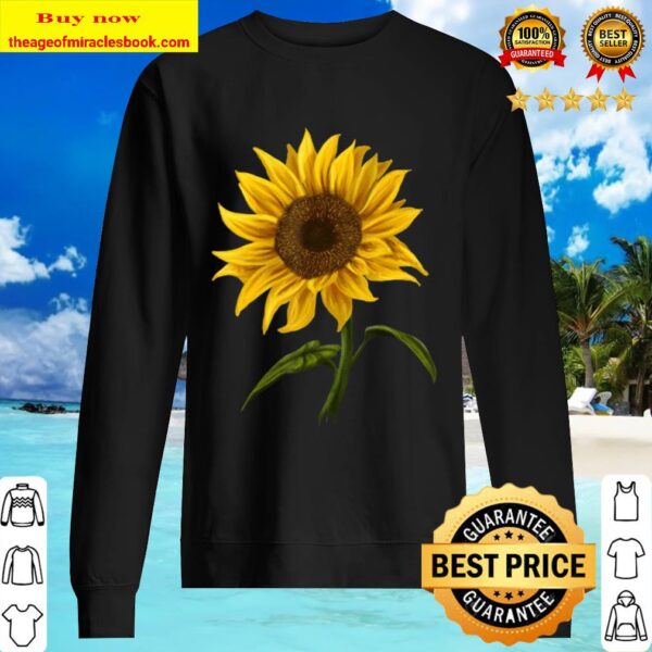 Sunflower Sunshine Floral Watercolor Flower Sweater