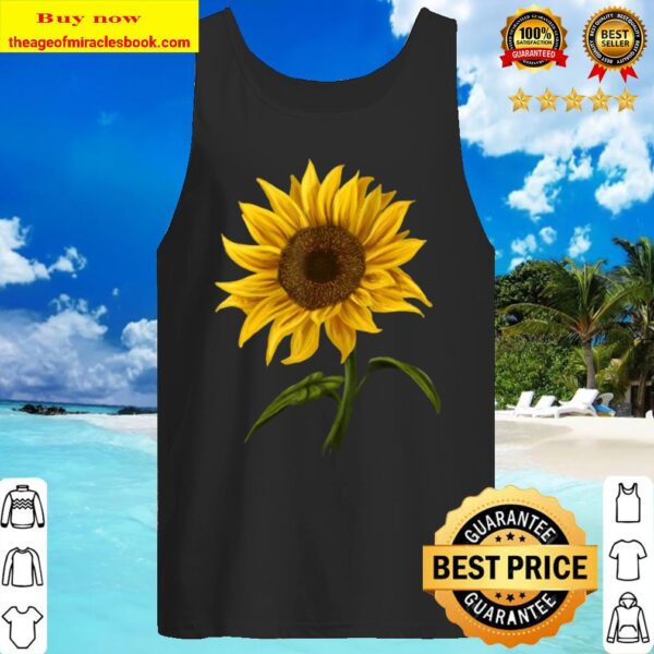 Sunflower Sunshine Floral Watercolor Flower Tank Top