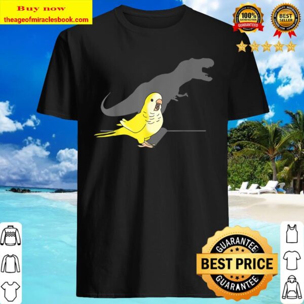 T-rex Yellow Lutino Monk Parakeet, Funny Birb memes Quaker Shirt