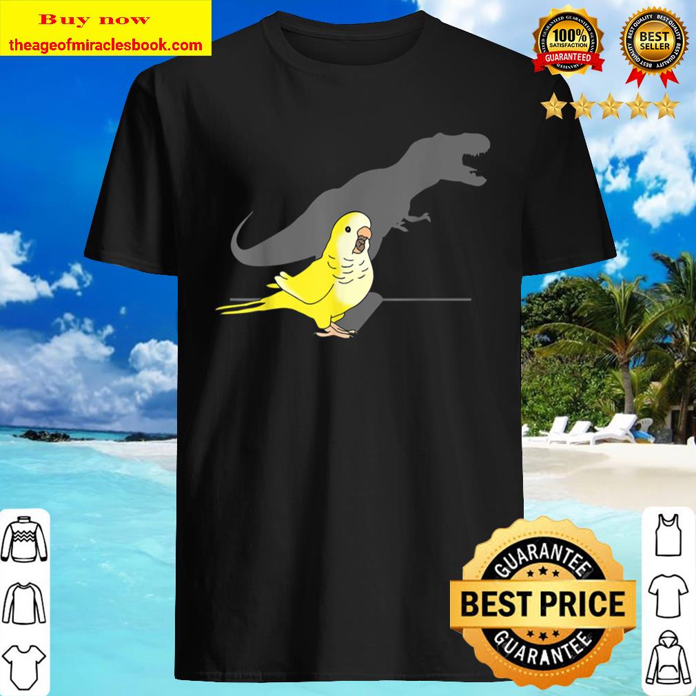 T-rex Yellow Lutino Monk Parakeet, Funny Birb memes Quaker T-Shirt
