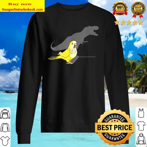 T-rex Yellow Lutino Monk Parakeet, Funny Birb memes Quaker Sweater