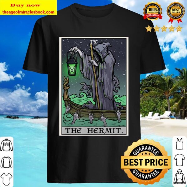 The Hermit Tarot Card Gothic Halloween Grim Reaper Goth Shirt