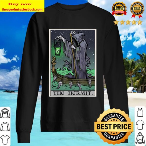 The Hermit Tarot Card Gothic Halloween Grim Reaper Goth Sweater
