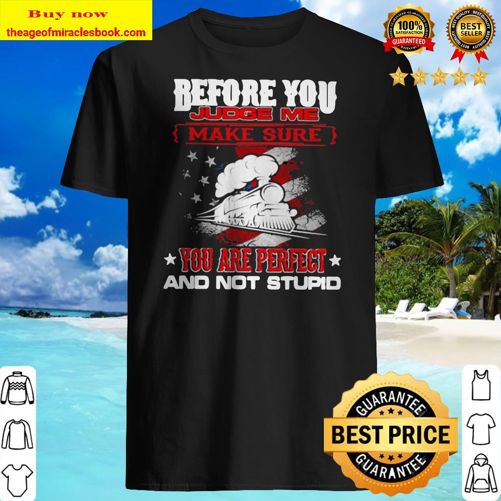 Train before you judge me make sure you are perfect and not stupid Shirt