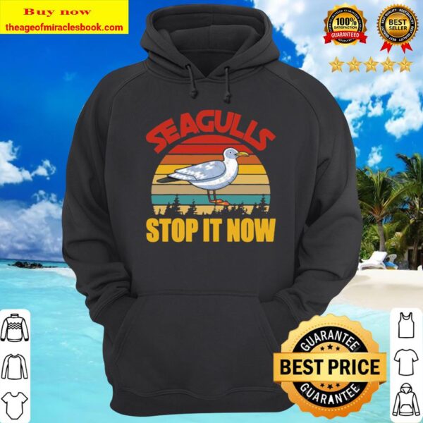 Vintage Retro Cool Seagulls Bird Lover Stop It Now Gifts Hoodie
