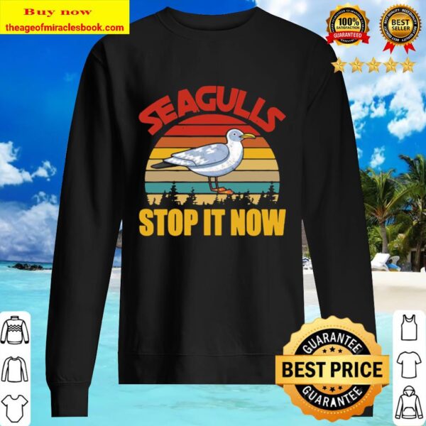 Vintage Retro Cool Seagulls Bird Lover Stop It Now Gifts Sweater