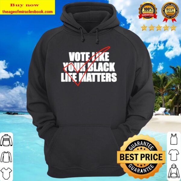 Vote Like Your Black Life Matters w Red Check Hoodie