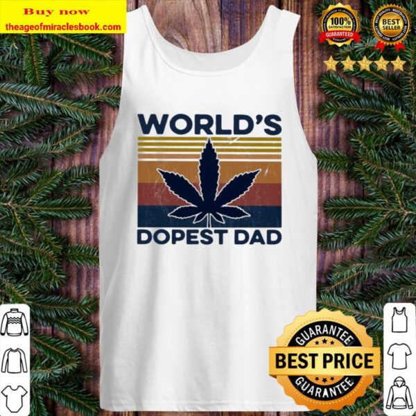 Weed world’s dopest dad vintage Tank Top