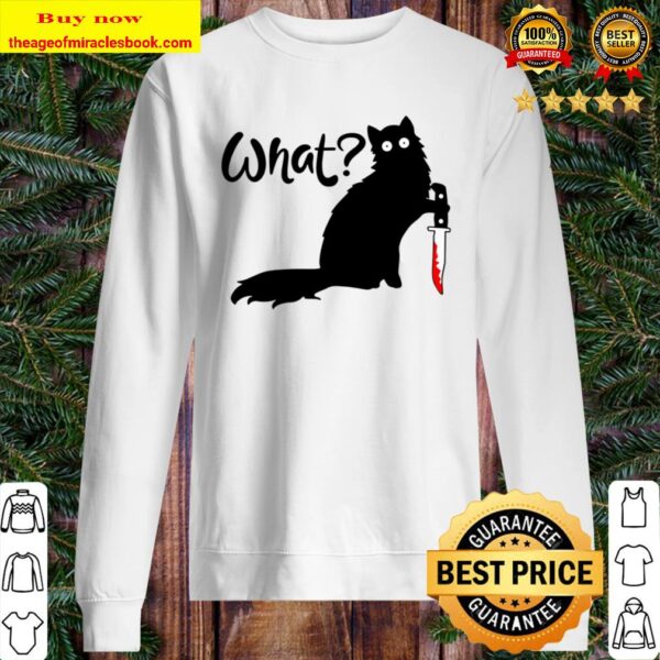 What Killer Cat Black Cat Knife Killer Gift Sweater