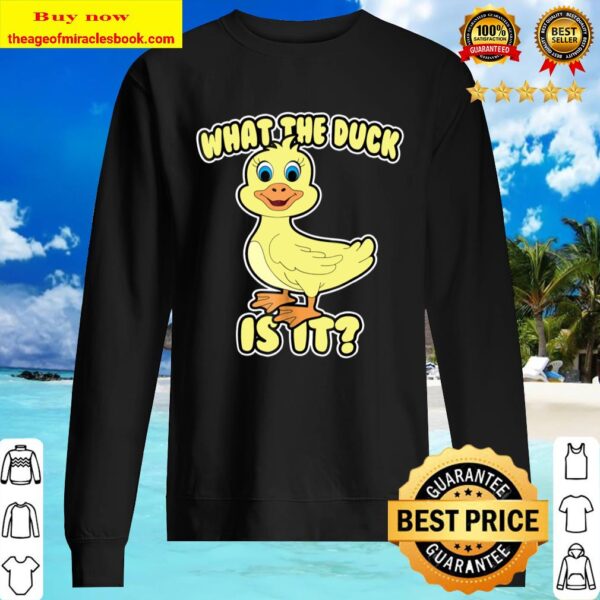 What The Duck Is It Baby Shower Gender Reveal Party Sweater