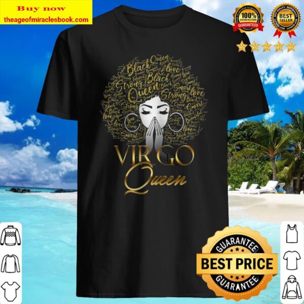 Womens Virgo Queen Strong Smart Black Lives Matter Afro Woman Shirt