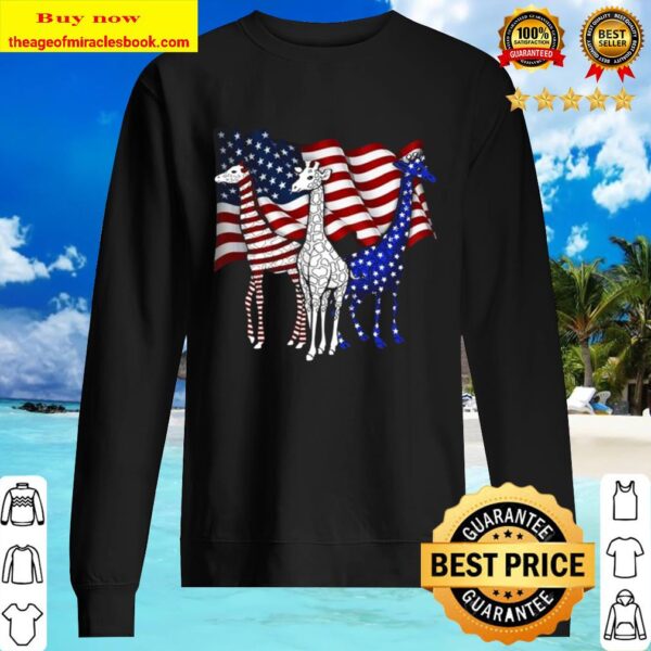 American Flag Giraffes Sweater