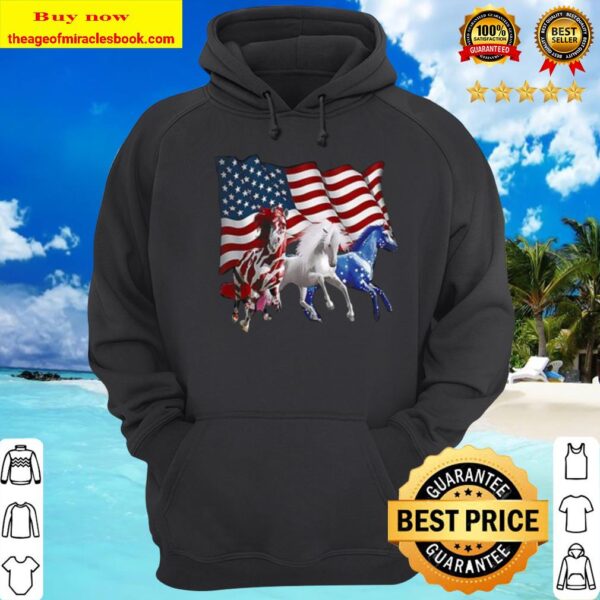 American Flag Horses Hoodie