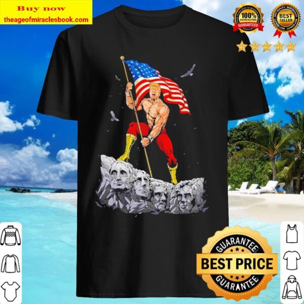 American flag Donald Trump Mount Shirt