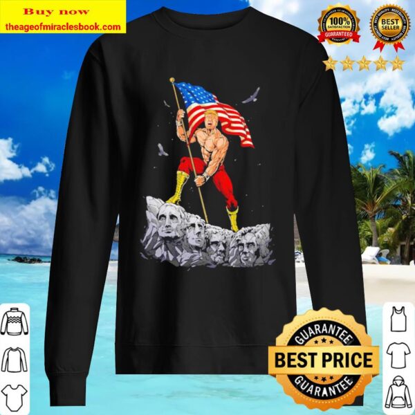 American flag Donald Trump Mount Sweater