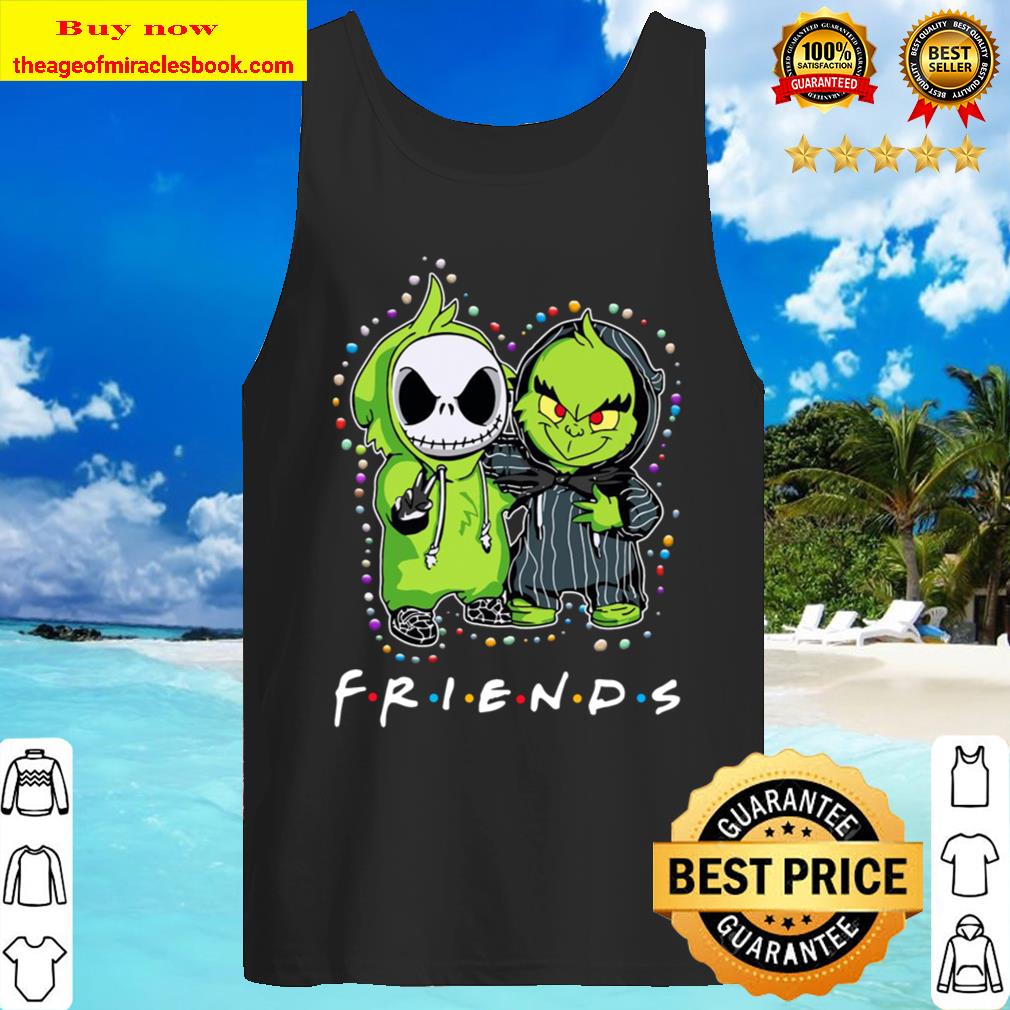 Baby Jack Skeleton And Baby Green Friends Light Christmas Tank Top