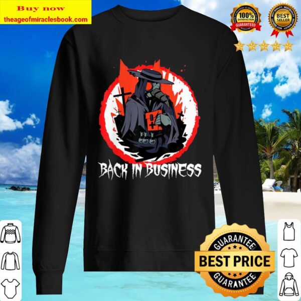 Back in Business Medieval Plague Doctor Occult Tarot Sweater