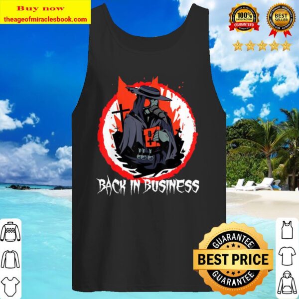 Back in Business Medieval Plague Doctor Occult Tarot Tank Top
