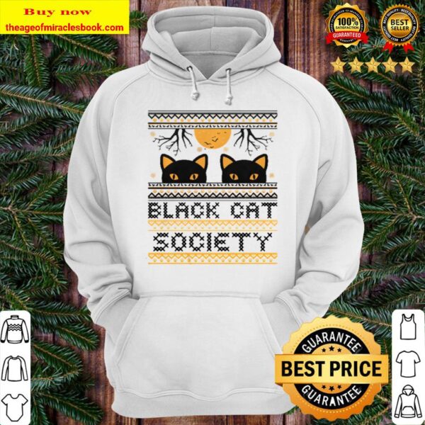 Black Cat Society Halloween Ugly Hoodie