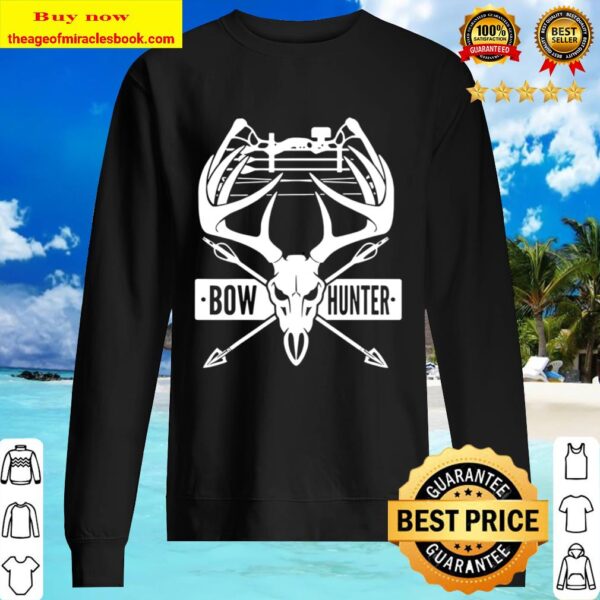 Bow Hunting Vintage Deer Skull And Arrows Retro Archery Gift Sweater