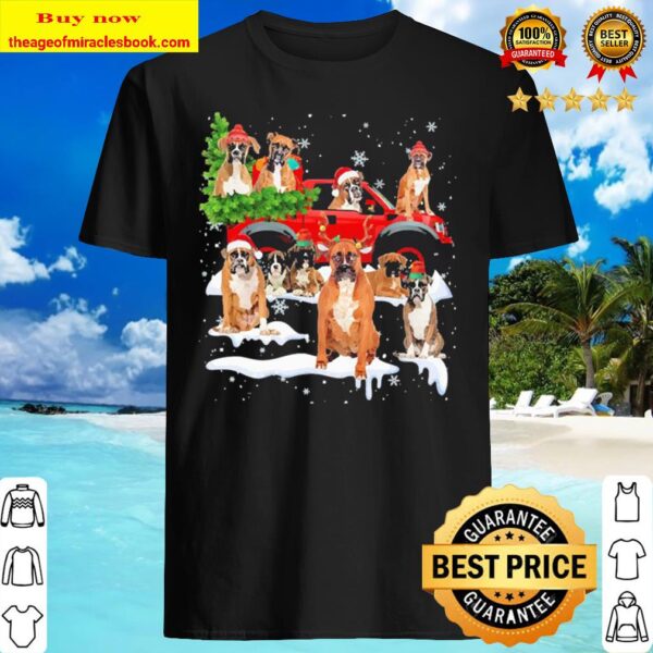 Boxers Dog Santa Christmas Shirt