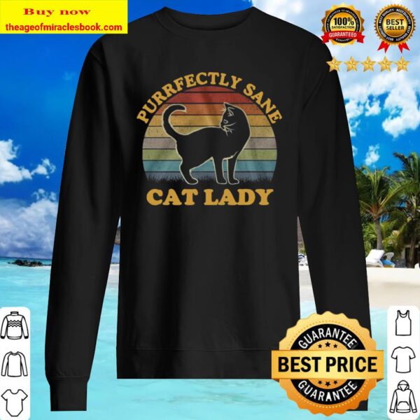 Cat Lady Purfectly Sane Vintage Sweater