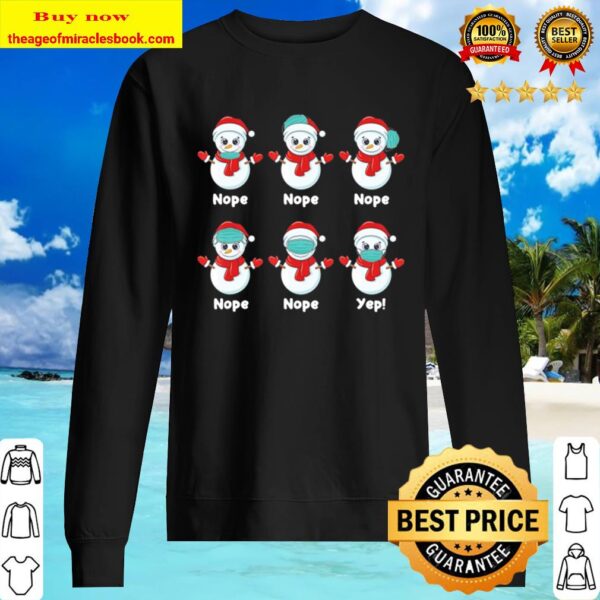 Christmas 2020 Snowman Wearing Mask Wrong Funny Pjs Snowmies Sweater