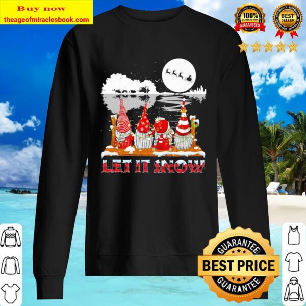 Christmas gnomes let it snow guitar river Sweater