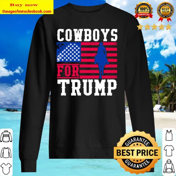 Cowboys For Trump 2020 American flag Sweater