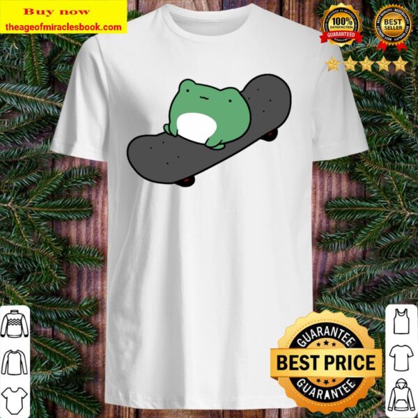 Cute Frog on Skateboard Shirt Merch Shirt