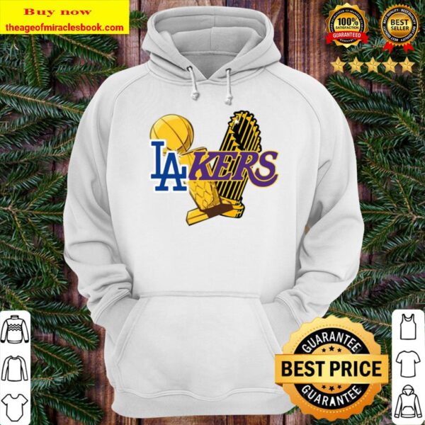 Dodgers Lakers 2020 World Champions Trophies Champions Hoodie