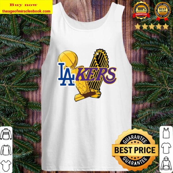 Dodgers Lakers 2020 World Champions Trophies Champions Tank Top