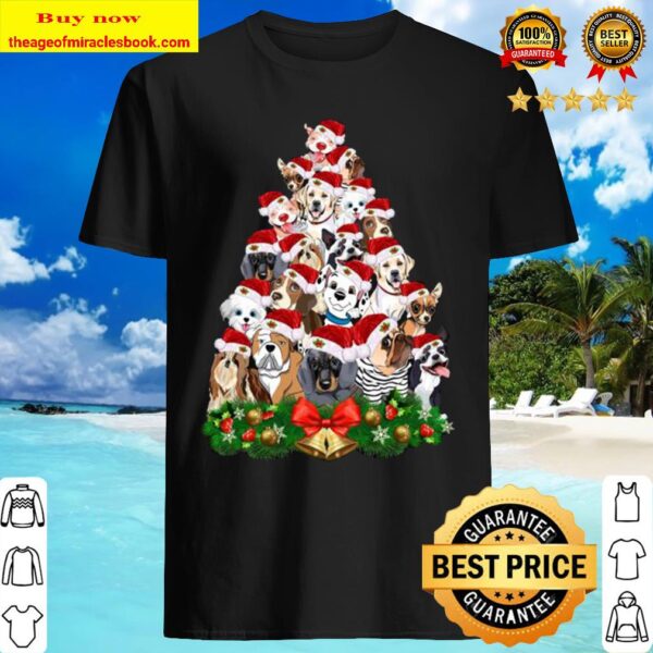 Dogs Tree Merry Christmas Shirt