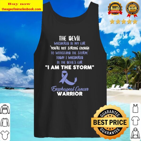 Esophageal Cancer Awareness Fight Cancer Ribbon Tank Top