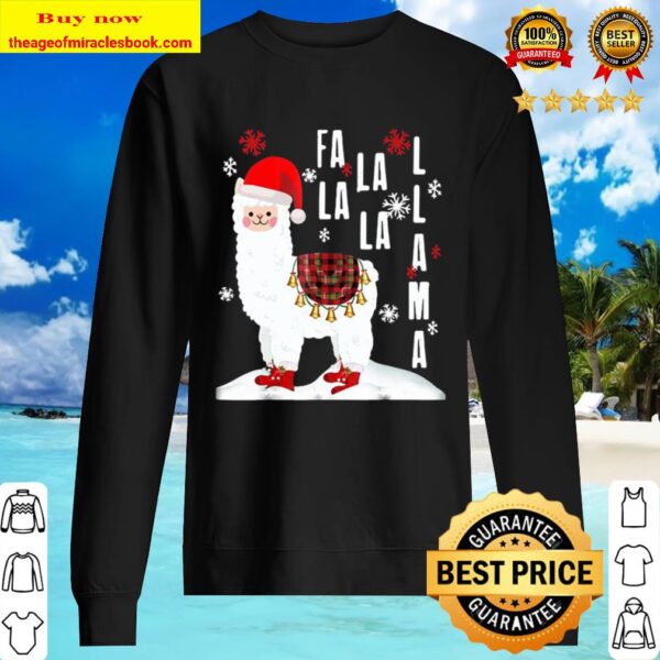 Fa La La Llama Santa Shirt Christmas Sweater