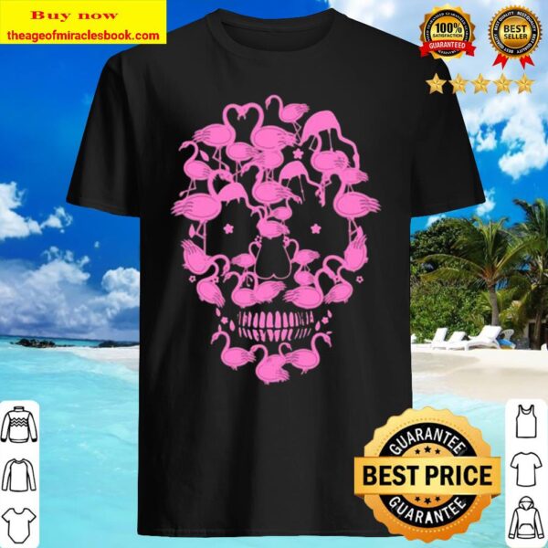Flamingo Skull Funny Halloween Gift Shirt