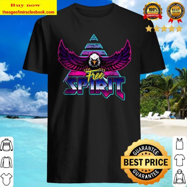 Free Spirit Eagle 80s rock band style Shirt