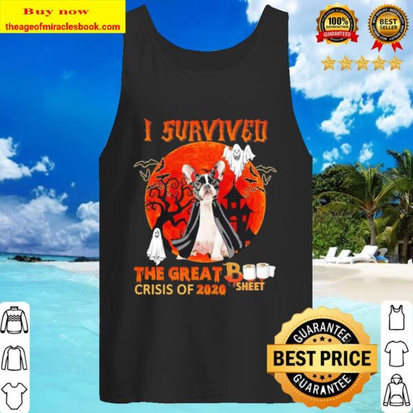 French Bulldog I survived the great Book Sheet crisis of 2020 Hallowee Tank Top